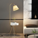 Nordic Minimalist Floor Lamp with Storage Table for Living Room and Bedroom(Without Charging Function)
