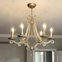 6 Lights Traditional Style Candle Shape Metal Chandelier Lighting Fixture