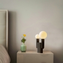 Minimalism Style Nightstand Lamp Globe Glass Macaron for Bedroom