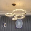 Crystal Chandelier Lighting Fixtures LED Contemporary for Living Room
