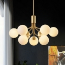 American Chandeliers with Glass Ball Lights for Living Room and Bedroom