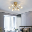 Elegant Flush Mount Wall Sconce Globe Crystal for Living Room