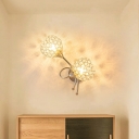 2 Lights American Style Creative Crystal Wall Light for Aisle and Bedroom