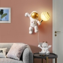 Astronaut Wall Mounted Light Fixture Simplicity Creative for Kid's Room