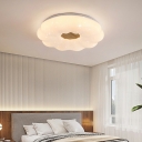 LED Minimalist Starry Sky Acrylic Ceiling Lamp in White for Bedroom