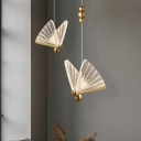 Modern Creative Butterfly Pendant Light with Neutral Light for Bedroom