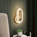 1 Light Minimalism Style Oval Shape Metal Wall Mounted Light Fixture