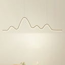 LED Creative Strip Wavy Line Island Light for Dining Room and Living Room