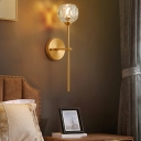 Nordic Full Copper Crystal Wall Lamp for Bedroom and Living Room