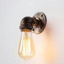Industrial Style Flush Mount Wall Sconce Metal Vintage for Living