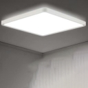 Modern Simple Thin Square LED Ceiling Light in White for Bedroom and Balcony