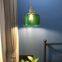 1 Light Retro Minimalist Glass Pendant Light for Restaurant and Bar