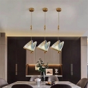 Postmodern Creative Crystal Pendant Light with Butterfly Shape for Dining Room and Bedroom