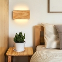 Wood Wall Mounted Vanity Lights LED Basic Minimalism for Bathroom