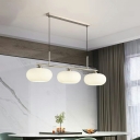 3 Lights Contemporary Style Dome Shape Metal Pendant Chandelier