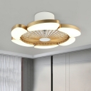 Floral Ceiling Fans Minimalism LED Modern Basic for Living Room