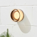 LED Minimalist Glass Round Vanity Wall Light for Bathroom and Bedroom