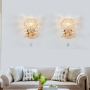 American Style Creative Crystal Wall Mount Fixture for Living Room and Bedroom
