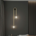 2 Lights Contemporary Style Arched Shape Metal Wall Sconces Light Fixtures