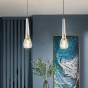 Modern Minimalist Crystal Pendant Light for Dining Room and Bedroom