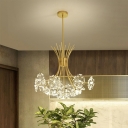 19 Lights Traditional Style Flower Shape Metal Pendant Lighting Fixture