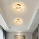 1 Light Minimalistic Style Cone Shape Metal Flush Mount Ceiling Light