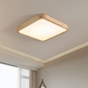 LED Contemporary Ceiling Light Simple wood Pendant Light Fixture for Living Room