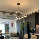 Contemporary Style Simple Round Shape Chandelier Light for Dining Room