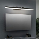 LED Simple Strip Acrylic Extendable Vanity Light in Black for Bathroom and Bedroom