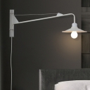 Modern Minimalist Metal Long Pole Wall Lamp in White for Entrance and Bedroom