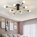 Industrial Style Creative Wrought Iron Ceiling Lamp for Dining Room and Living Room