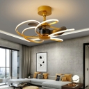 Modern Style Simple Ceiling Fan Lighting for Bedroom and Living Room