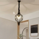 Minimalism Chandelier Lighting Fixtures Black Globe Crystal for Lving Room