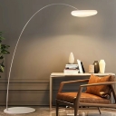 Contemporary Ins Atmosphere Light Clouds Pattern Arched Floor Lamp for Living Room