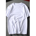 Boyish Solid Color Short Sleeve Regular Fitted Crew Neck T-shirt for Boys