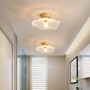 Modern Style Simple Shape Metal Flush Mount Light Fixture for Living Room