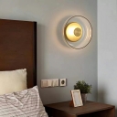 Industrial Style Wall Light with Glass Shade for Living Room