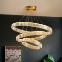 Unique Modern Style Crystal Shade Chandelier Light for Living Room