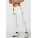 Retro Boys Solid Color Pocket Drawstring Waist Regular Fit Mid Rise Long Length Pants