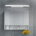 LED Simple Strip Acrylic Vanity Light in White for Bathroom and Bedroom