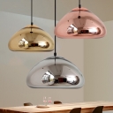 Modern Special-shaped Electroplated Glass Pendant Lights for Restaurants and Bars