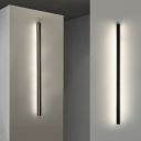 1 Light Modern Line Shape Metal Wall Light Sconces for Washroom