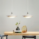 LED Contemporary Ceiling Light Simple Nordic Pendant Light Fixture for Living Room in White