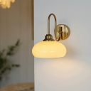 Contemporary Style Dome Shape Glass Sconce Light Fixture for Living Room