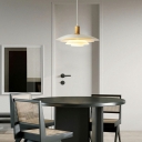 1 Light Modern Metal Style Simple Shape Hanging Pendant Lights for Dining Room