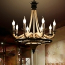 Roped Industrial Hanging Chandelier Light Metal for Business Places