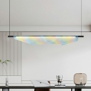 Linear Modern Island Lighting Fixtures Metal for Living Room