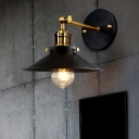 Modern Unique Shape Metal Wall Light Sconce in Black for Living Room