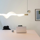 Modern Unique Shape 1 Light Metal Island Chandelier Lights for Living Room