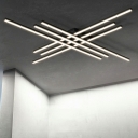 Contemporary Style Unique Shape Metal Flush Ceiling Light for Living Room